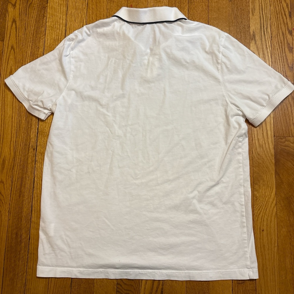Michael Kors White Polo Shirt with Black Trim - Picture 5 of 5
